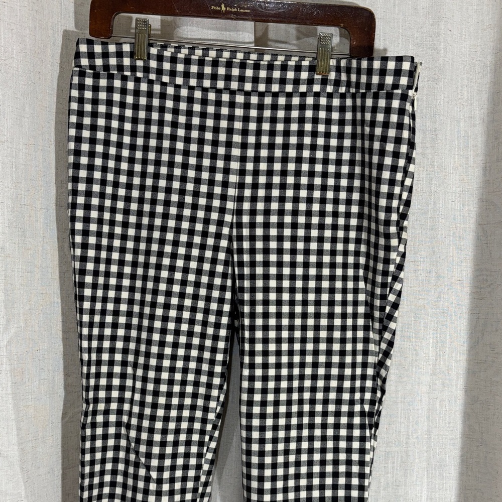 Talbots Chatham Ankle Pants in Black and White Gingham